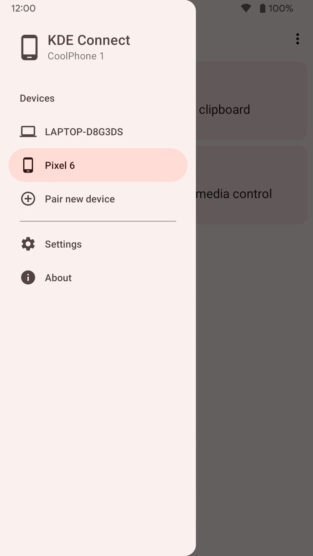 KDE Connect screenshot